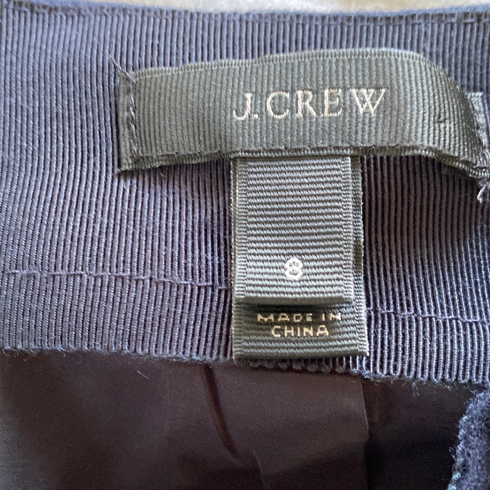Jcrew navy blue scallop hem skirt size 8
